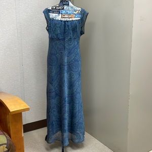 Wanted Clothing Company, size 12, blue paisley pattern